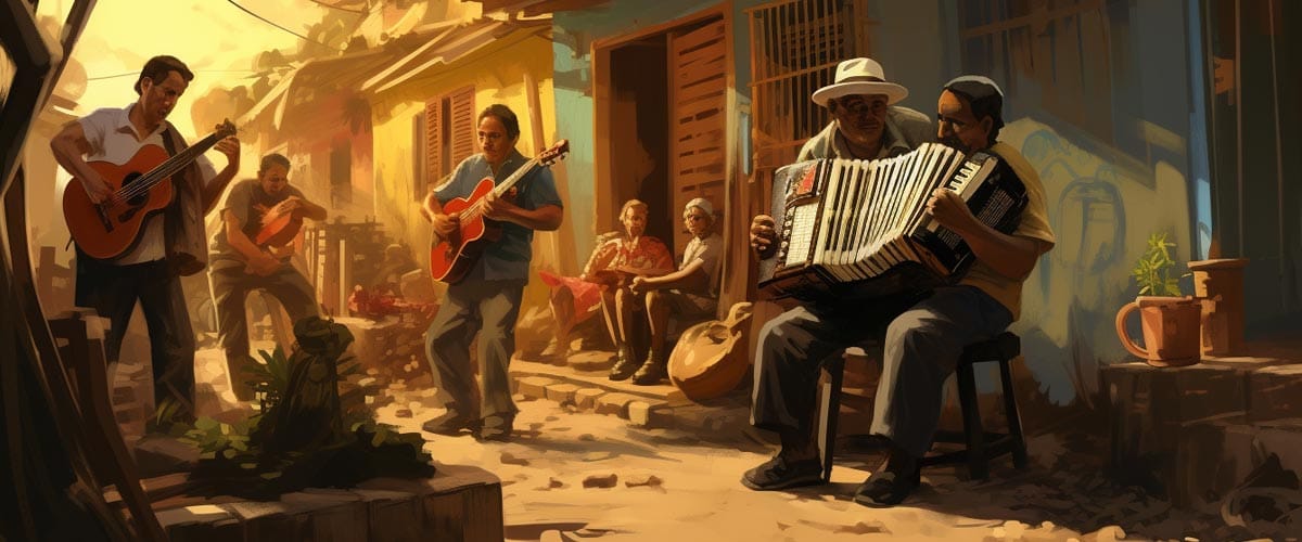 Ilustración de Francisco el Hombre en parranda (Leyenda de Francisco el Hombre)