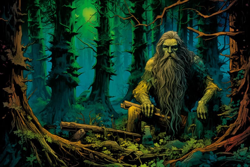 Ilustración de Leshy (Pueblo, Selva, Muerte)